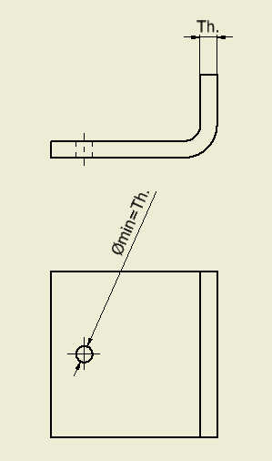 Sheet metal minimum hole diameter for steel