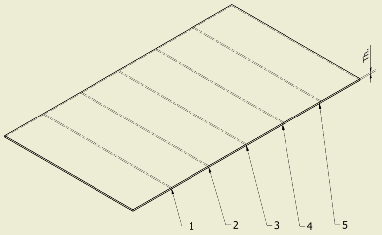 5 bend sheet metal flat pattern
